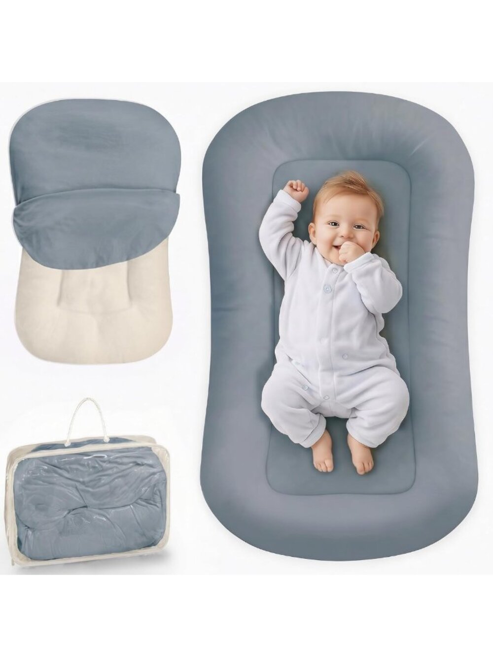 Soft Cotton Infant Support Cushion for Newborns, Tummy Time Mat, Portable Baby